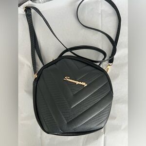 Small crossbody purse black and gold